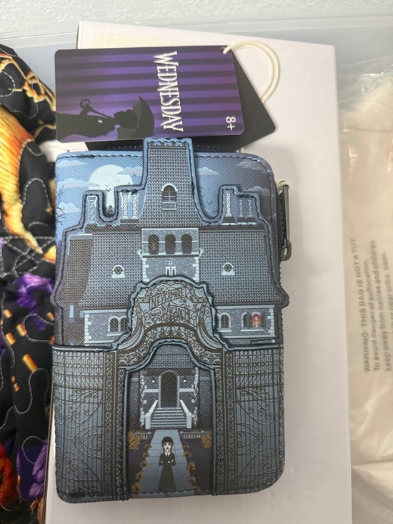 Loungefly Handbags - Loungefly Wednesday Nevermore Academy Castle Zip-Around Wallet.